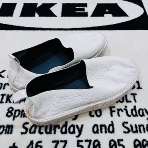 Balenciaga White Leather Platform Espadrilles main image 5